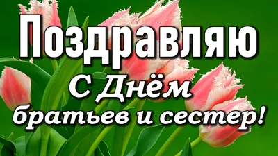 10 апреля - День Братьев и Сестёр! Поздравление С Днем Братьев и Сестер.  Музыкальная открытка картинки