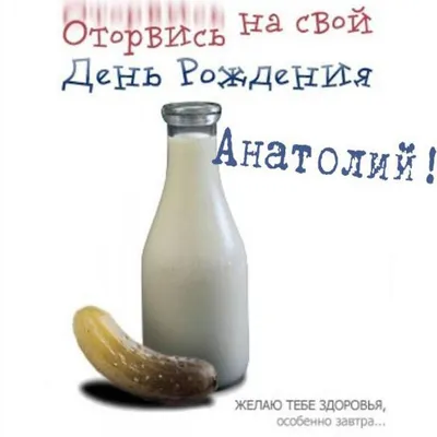 Картинка с днем рождения Анатолий с приколом (скачать бесплатно) картинки