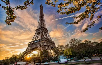 Обои Франция, Париж, весна, Paris, blossom, France, spring, Eiffel Tower,  cityscape картинки на рабочий стол, раздел город - скачать картинки