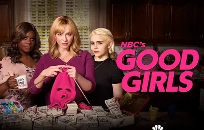 Обои взгляд, деньги, маска, актёры, сериал, Фильмы, Good Girls, Хорошие  девочки картинки на рабочий стол, раздел фильмы - скачать картинки