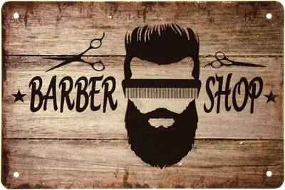 ᐉ Табличка металлическая Барбершоп Дерево/Barber Shop 20x30 см картинки