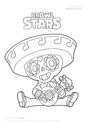 Poco Brawl Stars #brawl #brawlstars #draw #drawings #howto #howtodraw #coloringpages #фанарт #wallpape… | Звездные раскраски, Милые раскраски, Раскраски картинки