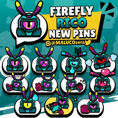 Firefly Rico Pins Fanart Brawl Stars | Рико Пины Арт Бравл Старс в 2022 г картинки