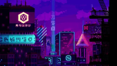 🎠🎉 8-BIT NIGHT CITY - видео обои для ПК - YouTube картинки