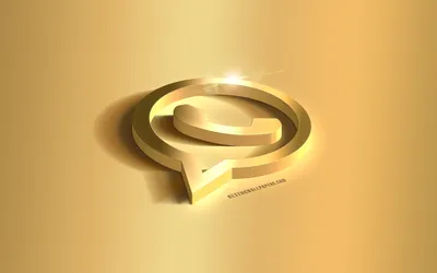 Скачать обои WhatsApp 3d gold logo, WhatsApp emblem, WhatsApp logo, gold  background, WhatsApp, social media, 3d art для монитора с разрешением  2880x1800. Картинки на рабочий стол картинки