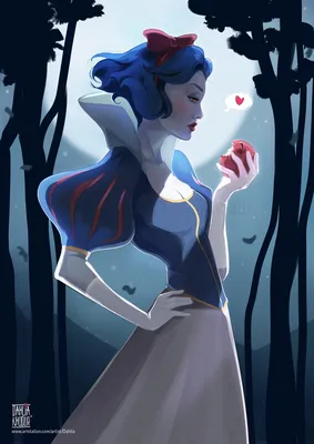 Фото Рисунок Белоснежки / Snow White, персонаж мультфильма и сказки  Белоснежка и семь гномов / Snow White and the Seven Dwarfs, by Dahlia Khodur картинки