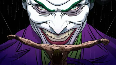 Скачать обои Black Ultra Hd Joker с замученным Робином картинки