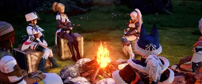 Сбор у костра - Tales of Arise (аниме-видеоигра) 4K загрузка обоев картинки