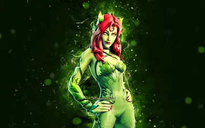 Скачать обои Poison Ivy, 4k, green neon lights, Fortnite Battle Royale, Fortnite characters, Poison Ivy Skin, Fortnite, Poison Ivy Fortnite для монитора с разрешением 3840x2400. Высококачественные обои HD картинки картинки