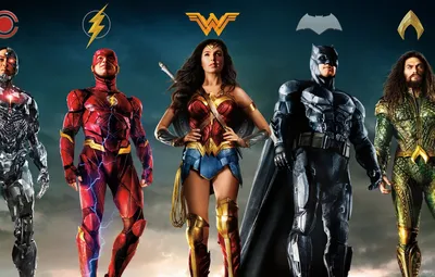 Обои Wonder Woman, Batman, DC Comics, Movie, Cyborg, Aquaman, Jason Momoa, Gal Gadot, Justice League, Ben Affleck, Ezra Miller, Ray Fisher, Flesh, Hereos картинки на рабочий стол, раздел фильмы - скачать картинки