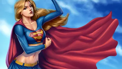 Скачать обои supergirl, superhero, DC Comics, Kara Zor-El, Super girl, kryptonian, раздел фэнтези в разрешении 1920x1080 картинки