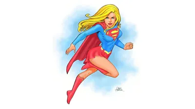 Скачать обои арт, комиксы, supergirl, dc Universe, Kara Zor-El, раздел минимализм в разрешении 1920x1080 картинки