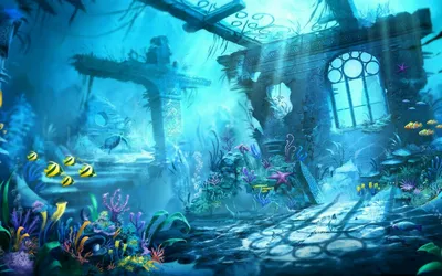 Подводный мир | Underwater wallpaper, Underwater city, Underwater ruins картинки