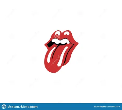 Rolling Stones Logo Editorial Illustative on White Background Editorial Фото со стока - Иллюстрация баннера, roku: 208332843 картинки