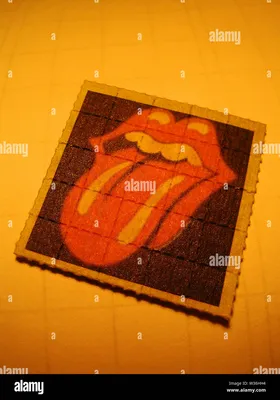 Скачать обои черные губы язык роллинг стоунз, 1024x768, The Rolling Stones Tongue Logo картинки