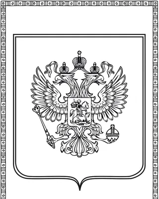 Государственные символы России - раскраска. Серия 2 листа | Раскраски,  Символы, Россия картинки