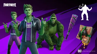 Beast Boy из DC объединяется с Рэйвеном в Fortnite — соревнуйтесь, чтобы раньше разблокировать его наряд с Кубком Юных Титанов! картинки