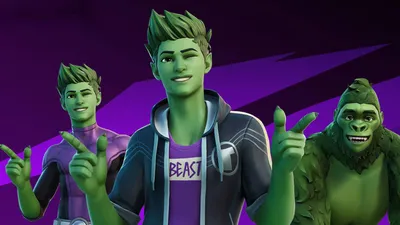 Скачать обои Beast Boy Fortnite Skins картинки