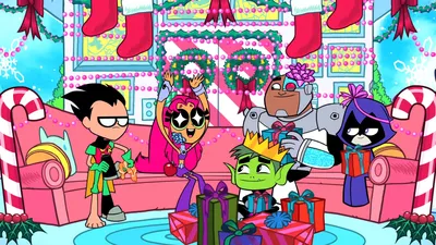 Beast Boy Christmas Cyborg Dc Comics Dick Grayson Raven Dc Comics Robin Dc Comics Starfire Dc Comics Обои - Разрешение: 1920x1080 - ID: 950756 - wallha.com картинки