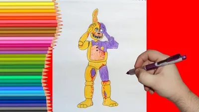 How to draw Purple Guy in Spring Bonny, Как нарисовать Фиолетового парня в  Бонни - YouTube картинки