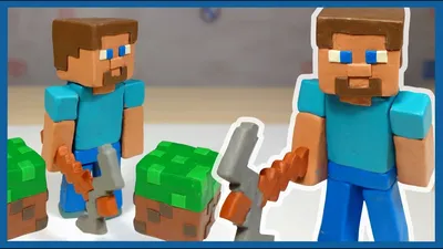 Лепим Стива. Майнкрафт из пластилина. MineCraft of plasticine. - YouTube картинки