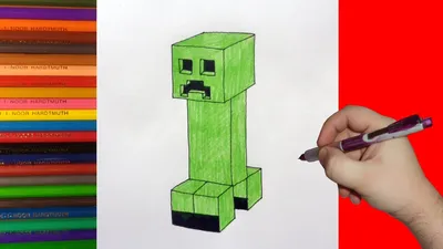 How to draw a Minecraft Creeper, Как нарисовать Крипера из Майнкрафта -  YouTube картинки