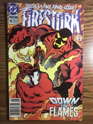 FIRESTORM, THE NUCLEAR MAN 100 ГАЗЕТНЫЙ ВАРИАНТ ДЖЕРРИ КОНУЭЙ DC COMICS 1990 | eBay картинки