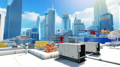 Строительство небоскребов в игре Mirror's Edge - обои для рабочего стола,  картинки, фото картинки