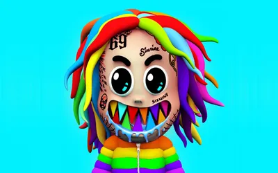 Скачать обои 4k, 6IX9INE, 3D art, american rapper, music stars, Tekashi69,  Daniel Hernandez, abstract art, 3D 6IX9INE, american celebrity, Tekashi,  6IX9INE 4K для монитора с разрешением 3840x2400. Картинки на рабочий стол картинки