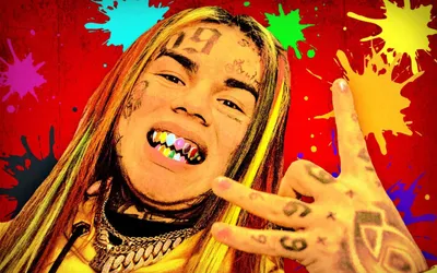 Скачать обои 6IX9INE, 4k, fan art, american rapper, music stars, Tekashi69,  Daniel Hernandez, grunge art, american celebrity, Tekashi для монитора с  разрешением 3840x2400. Картинки на рабочий стол картинки