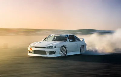 Обои nissan, turbo, white, drift, japan, smoke, jdm, tuning, silvia,  burnout, low, s14, datsun картинки на рабочий стол, раздел nissan - скачать картинки