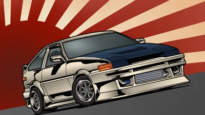 Картинка jdm, stance, ae86, front, арт, тойота, corolla, toyota, япония  1920x1080 скачать обои на рабочий стол бесплатно, фото 113449 картинки