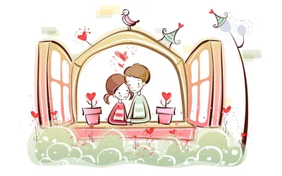 guestbook pic, flowers in garden stamps | Valentines day cartoons,  Valentine's day illustration, Cartoon wallpaper картинки