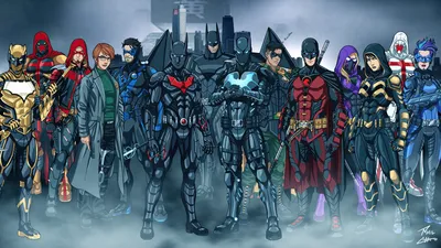 525037 batman, hd, red hood, nightwing, batgirl, robin, superheroes, произведение искусства, deviantart, цифровое искусство - Rare Gallery HD Wallpapers картинки