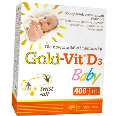 Купить Витамин Д для детей OLIMP Gold-Vit D3 Baby 60 капс, цена 204.53 грн  — Prom.ua (ID#1206395145) картинки