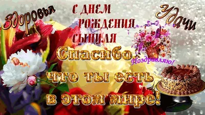 Пожелание сыну в день Рождения! ஐ❤ღ Спасибо, что ты есть в этом мире! ஐ❤ღ  https://www.youtube.com/watch?v\u003dhi7… | С днем рождения сын, С днем  рождения, День рождения картинки