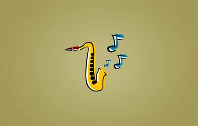 Обои синий, желтый, ноты, музыка, джаз, Саксофон, jazz, saxophone, Sax  картинки на рабочий стол, раздел музыка - скачать картинки