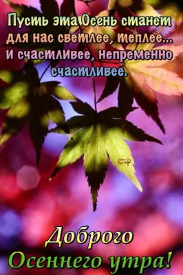 Pin by Светлана on Ну, здравствуй, Осень... | Good morning, Facts,  Lockscreen картинки