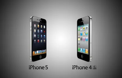 Обои iPhone, apple, техника, телефон, гаджет, iPhone 5 vs Iphone 4s  картинки на рабочий стол, раздел hi-tech - скачать картинки