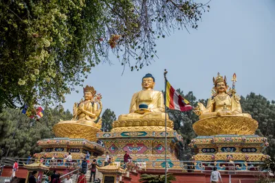 Обои для рабочего стола будды Buddha Park Swayambhunath 3870x2583 картинки