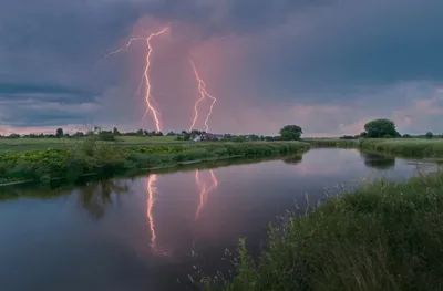 Гроза в деревне (60 фото) | Живописные пейзажи, Пейзажи, Грозы картинки