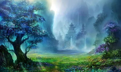 Обои для рабочего стола Замки Фэнтези Фантастический мир дерева | Fantasy  landscape, Landscape wallpaper, Castle painting картинки