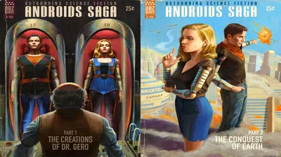 обложка книги, Dragon Ball Z, Android, Android 18, Android 17 Обои HD / Обои для рабочего стола и мобильного телефона картинки