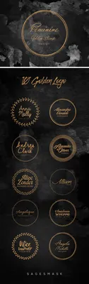 Комплект стильных и элегантных золотых логотипов | Gold logo design, Free  logo templates, Logo templates картинки