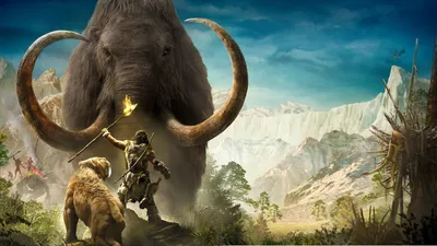 Человек против мамонта, Far Cry Primal: обои, фото, картинки на рабочий  стол в высоком разрешении картинки