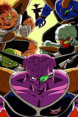 frieza, ginyu force, burter, jeice, капитан ginyu и еще 2 (шар дракона и еще 1), нарисованные shinomiya_akino | Данбуру картинки