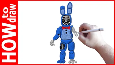 How to draw Old Bonnie, FNAF, Как нарисовать Олд Бонни - YouTube картинки