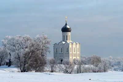 Церковь Покрова на Нерли зимой - 36 фото картинки