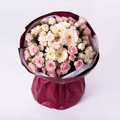 Bouquet of roses and gerberas \ картинки