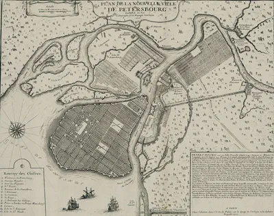 Карта Санкт-Петербурга 18 века. Старинная карта Санкт-Петербурга 1717 года.  Карта первого губернатора Санкт-Петербурга Александра Меншикова.  Путеводитель по Санкт-Петербургу 18 века. Сайт. Фото. Картинка. Где  находится Зимний дворец на карте на Карте СПБ картинки